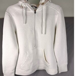 Cutter & Buck Coastal/Roam Eco Recycled Textured Quarter -Zip Hoodie Size Medium